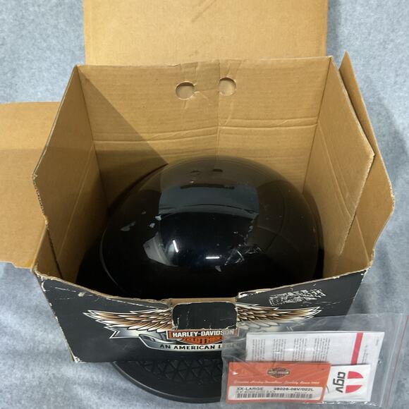 Harley-Davidson Motorcycle Helmet-Midway Gloss Black XXL 98026-06V/022L - Picture 6 of 7
